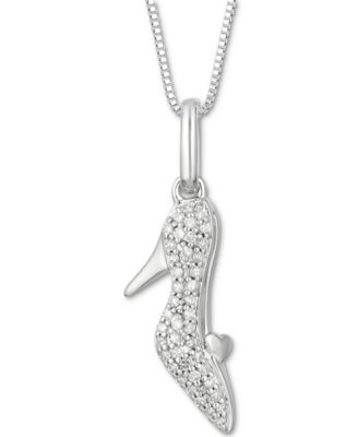 diamond cinderella slipper necklace