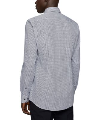 Men's Slim-Fit Geometric-Print Shirt