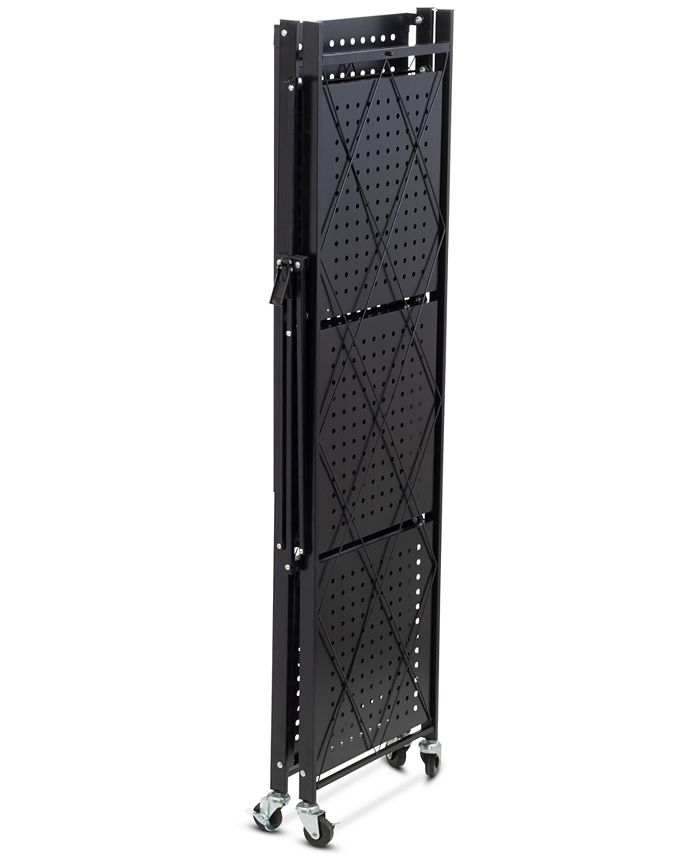 Honey Can Do Collapsible 4Tier Wheeled Metal Shelf Macy's