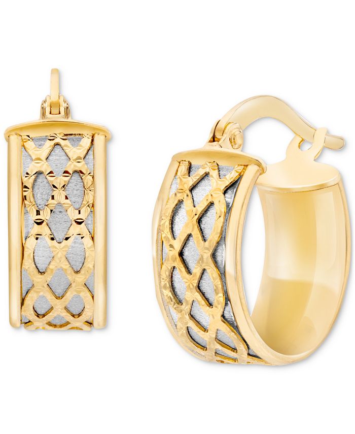 Macys gold outlet huggie earrings