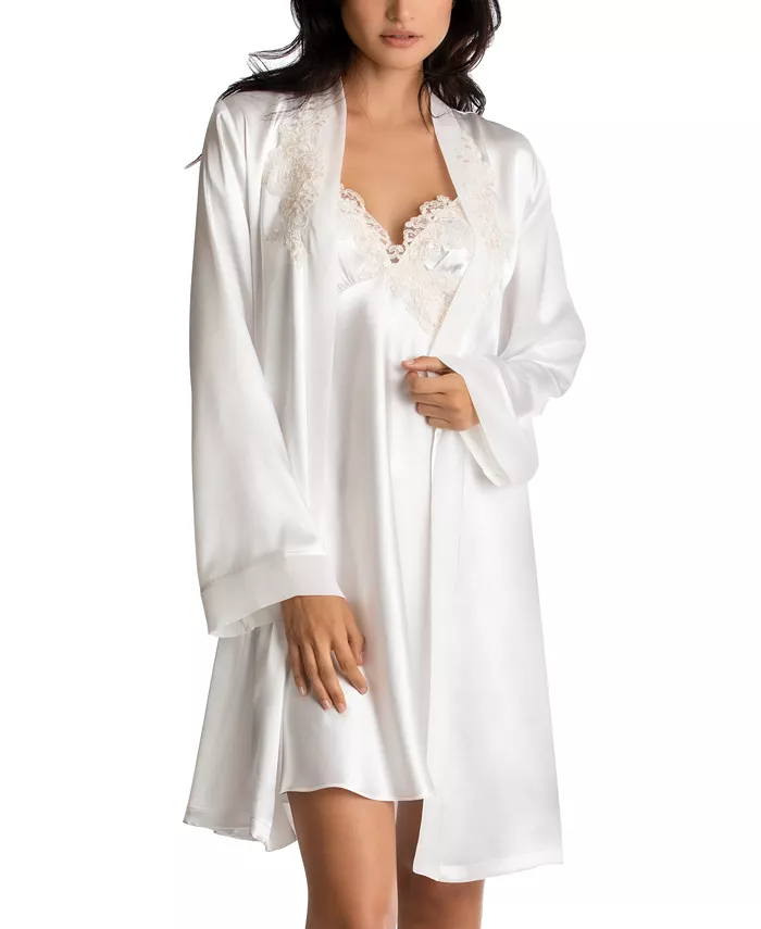 Sonya Embellished Satin Bridal Wrap Robe - thumbnail 3