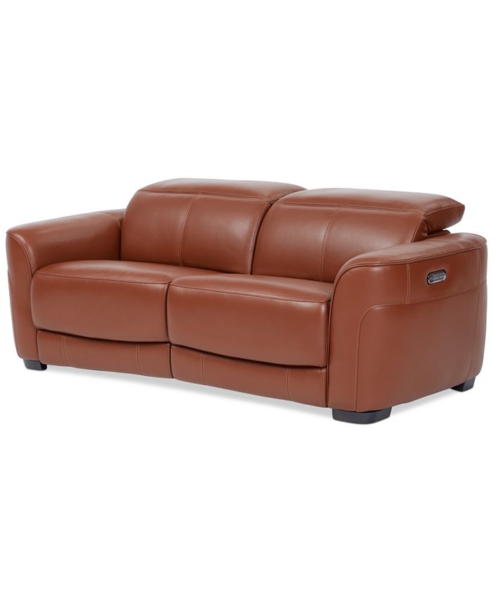 Macy's - Lexanna 2-Pc. Leather Sofa with 2 Power Motion Recliners