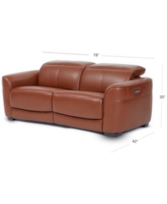Lexanna 2-Pc. Leather Sofa with 2 Power Motion Recliners, Created for Macy's