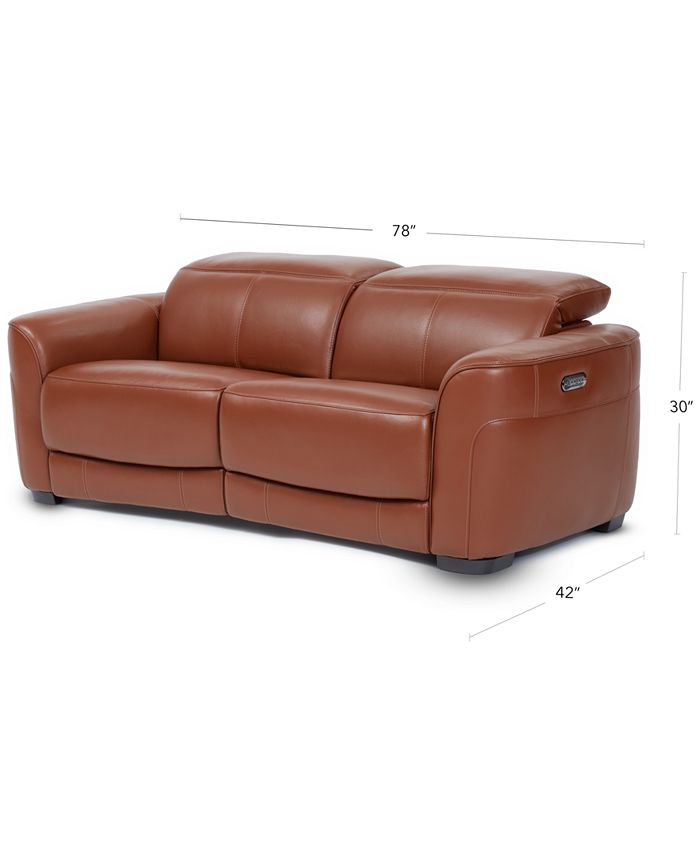 Furniture Lexanna 2Pc. Leather Sofa with 2 Power Motion Recliners, Created for Macy's Macy's