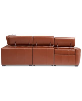 Lexanna 5-Pc. Leather Sectional with 2 Power Motion Recliners, Created for Macy's
