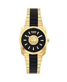 Versus by Versace Men's 902 Gold-tone/Black Stainless Steel Bracelet Watch 40mm
