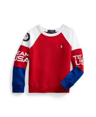 폴로 랄프로렌 여아용 스웻셔츠 Polo Ralph Lauren Little Girls Team USA Fleece Sweatshirt,Multi