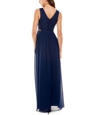 Juniors' Embellished Illusion Tulip Gown, Created for Macy's