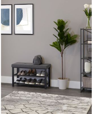 Neatfreak Fabric Upholstered Shoe Storage Bench