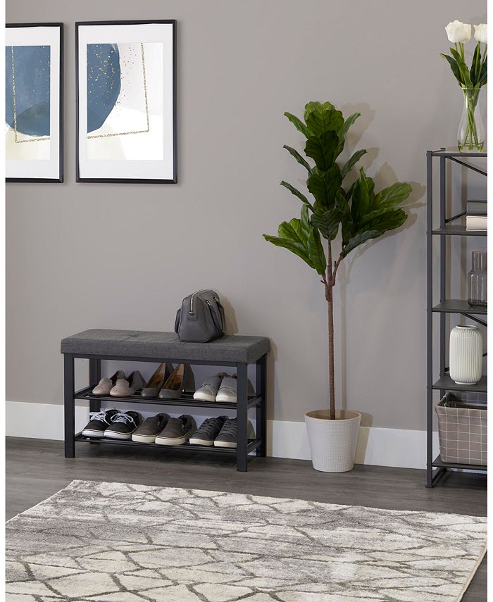 Neatfreak Fabric Upholstered Shoe Storage Bench Macy's