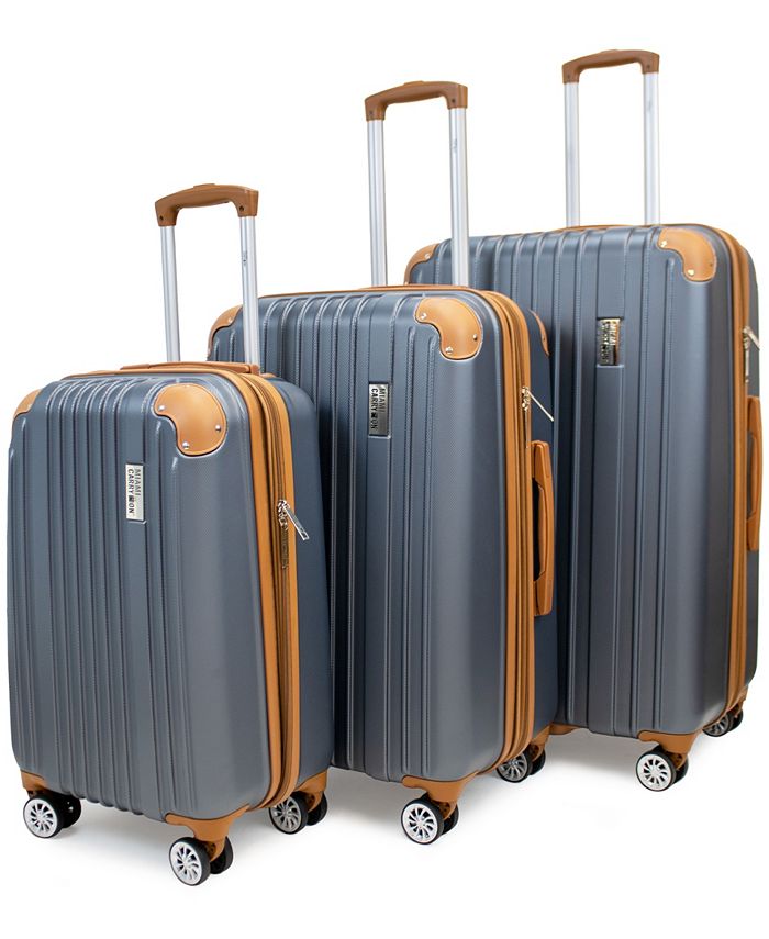 Miami CarryOn Collins 3 Piece Expandable Retro Spinner Luggage Set