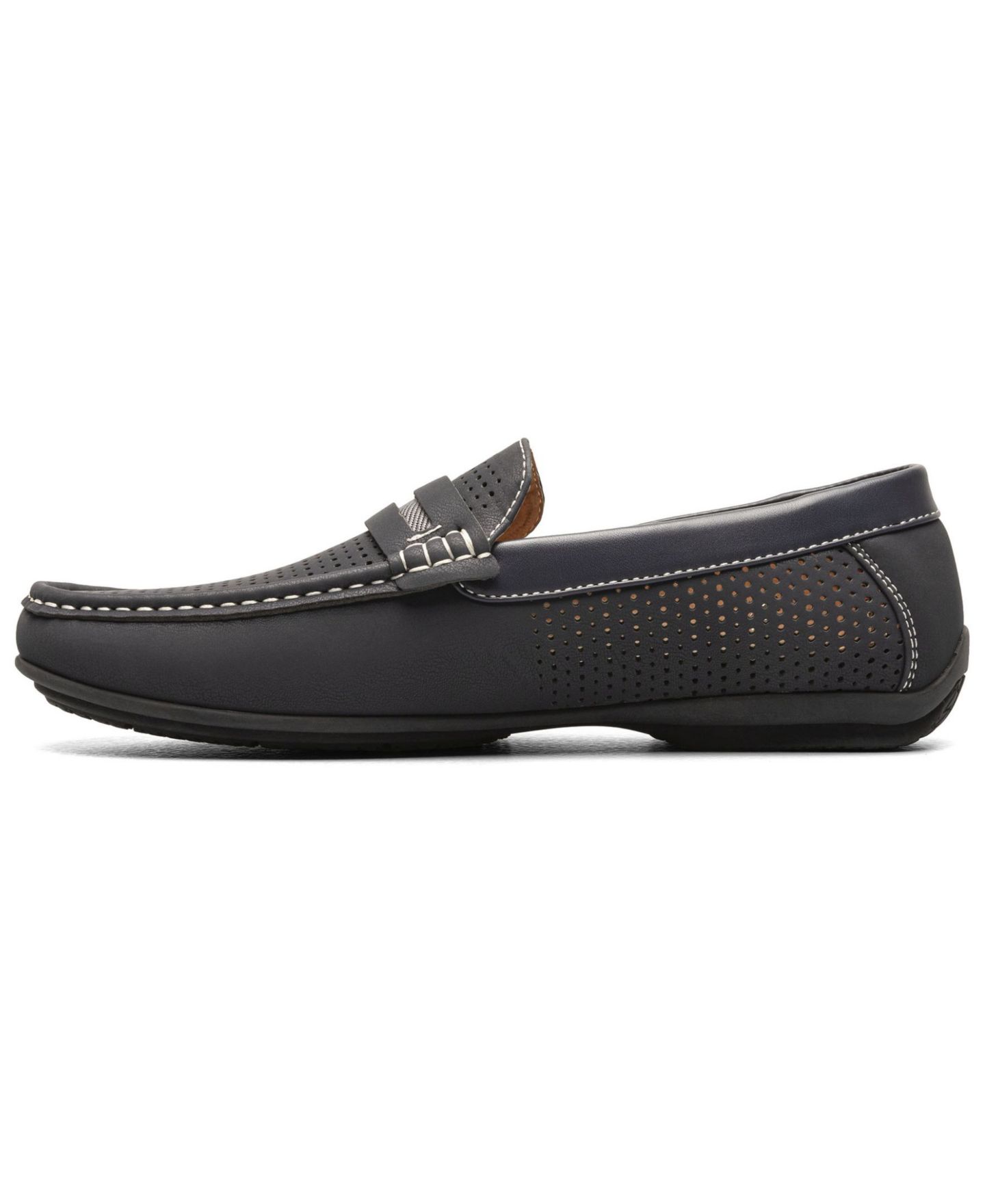 Мужские туфли Stacy Adams Corby Moccasin Toe Saddle Slip-on Loafer, цвет: Тёмно-синий — фото 5