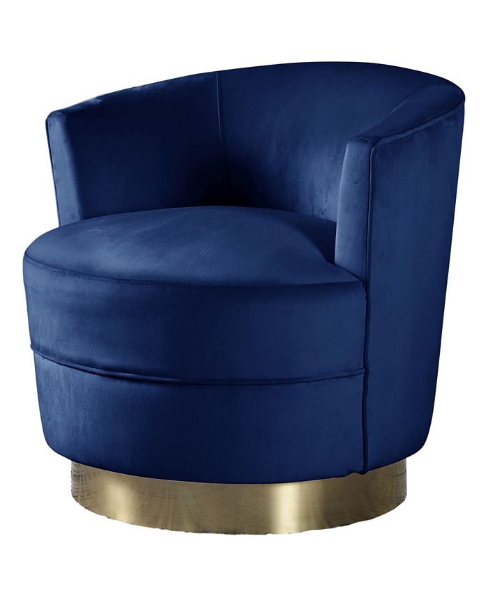 Best Master Furniture Ava Velour with Base Swivel Accent Chair Macy's