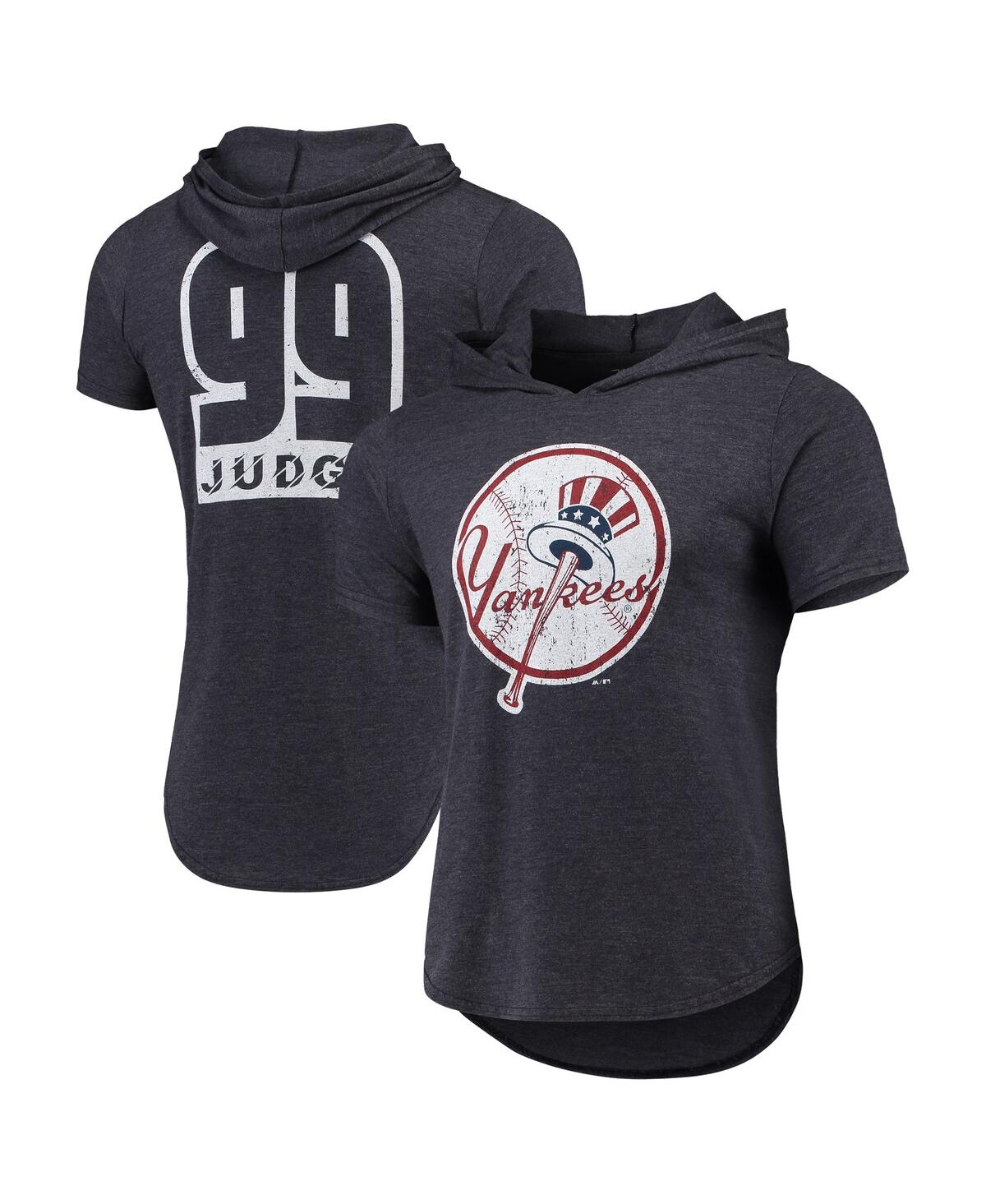 Men's Navy Aaron Judge New York Yankees Softhand Short Sleeve Player Hoodie T-shirt - Navy