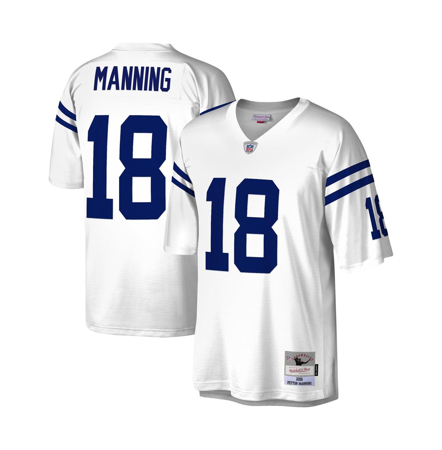 Мужской топ Mitchell & Ness Peyton Manning White Indianapolis Colts Legacy Replica Jersey — фото 1