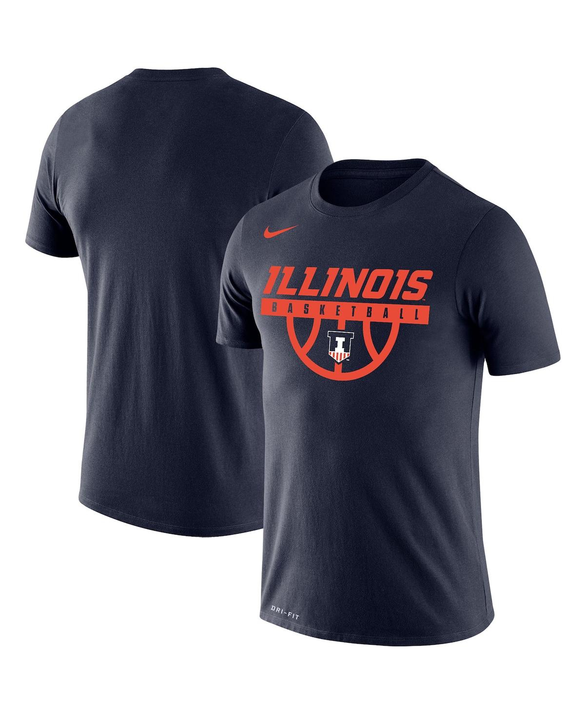 Men's Navy Illinois Fighting Illini Basketball Drop Legend Performance T-shirt