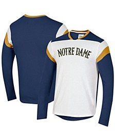 Men's Navy, White Notre Dame Fighting Irish Iconic Long Sleeve T-shirt