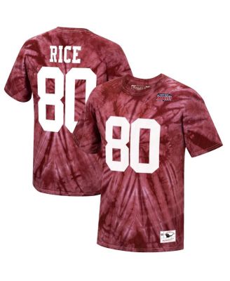 Men's Mitchell & Ness Jerry Rice Scarlet San Francisco 49ers Tie-Dye Super Bowl XXIII Retired Player Name & Number T-Shirt