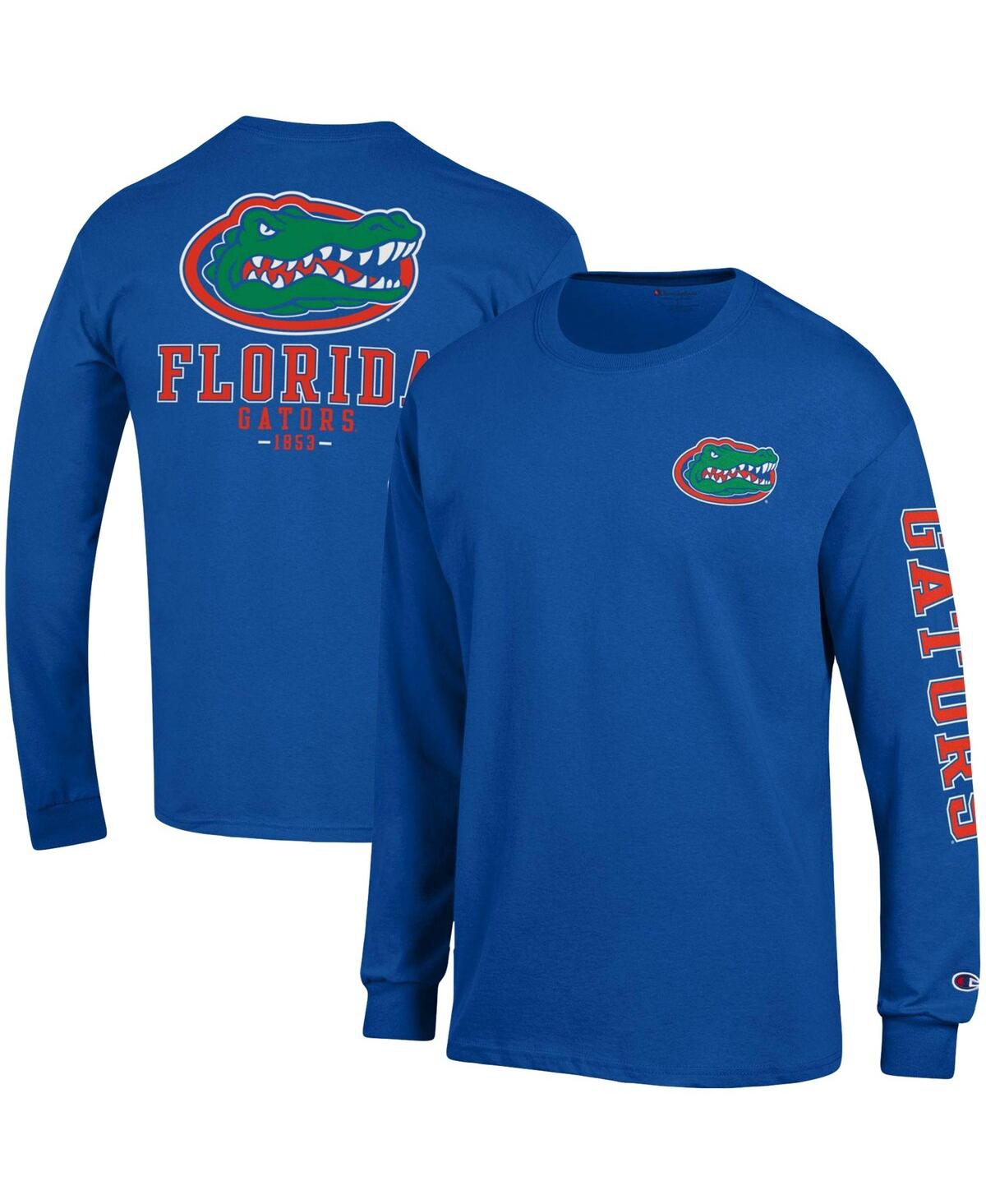 Champion Men's Royal Florida Gators Team Stack Long Sleeve T-shirt