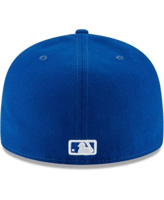 Men's Royal New York Yankees Logo White 59FIFTY Fitted Hat