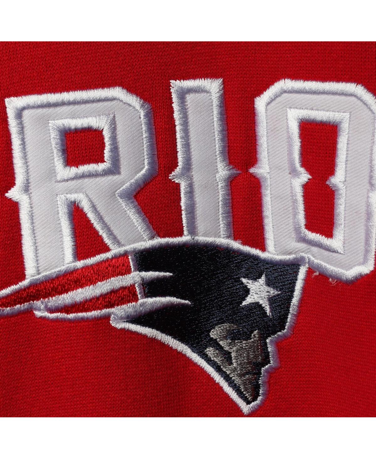 Men's Red New England Patriots Big and Tall Pullover Hoodie - Red