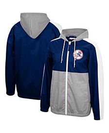 Men's Navy, Gray New York Yankees Game Day Full-Zip Windbreaker Hoodie Jacket