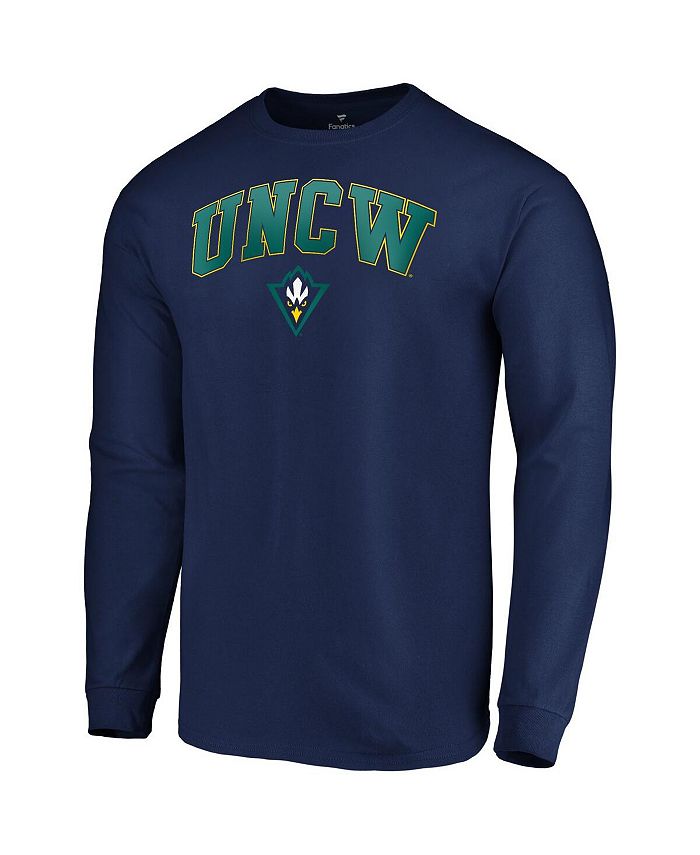 Fanatics Men's Navy Unc Wilmington Seahawks Campus Long Sleeve T-shirt ...