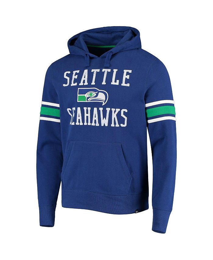 '47 Brand Men's Royal Seattle Seahawks Double Block Throwback Pullover ...