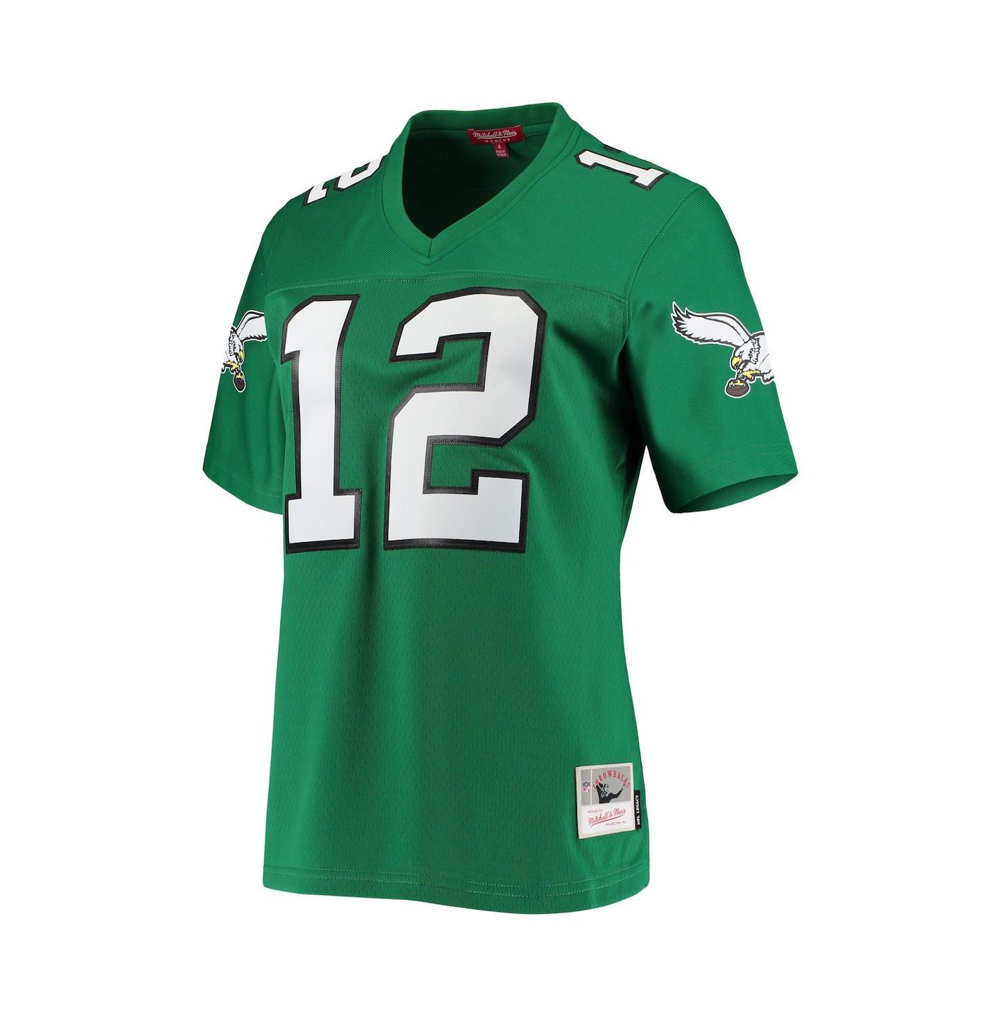 Женский топ Mitchell & Ness Randall Cunningham Kelly Green Philadelphia Eagles 1990 Legacy Replica Jersey — фото 3