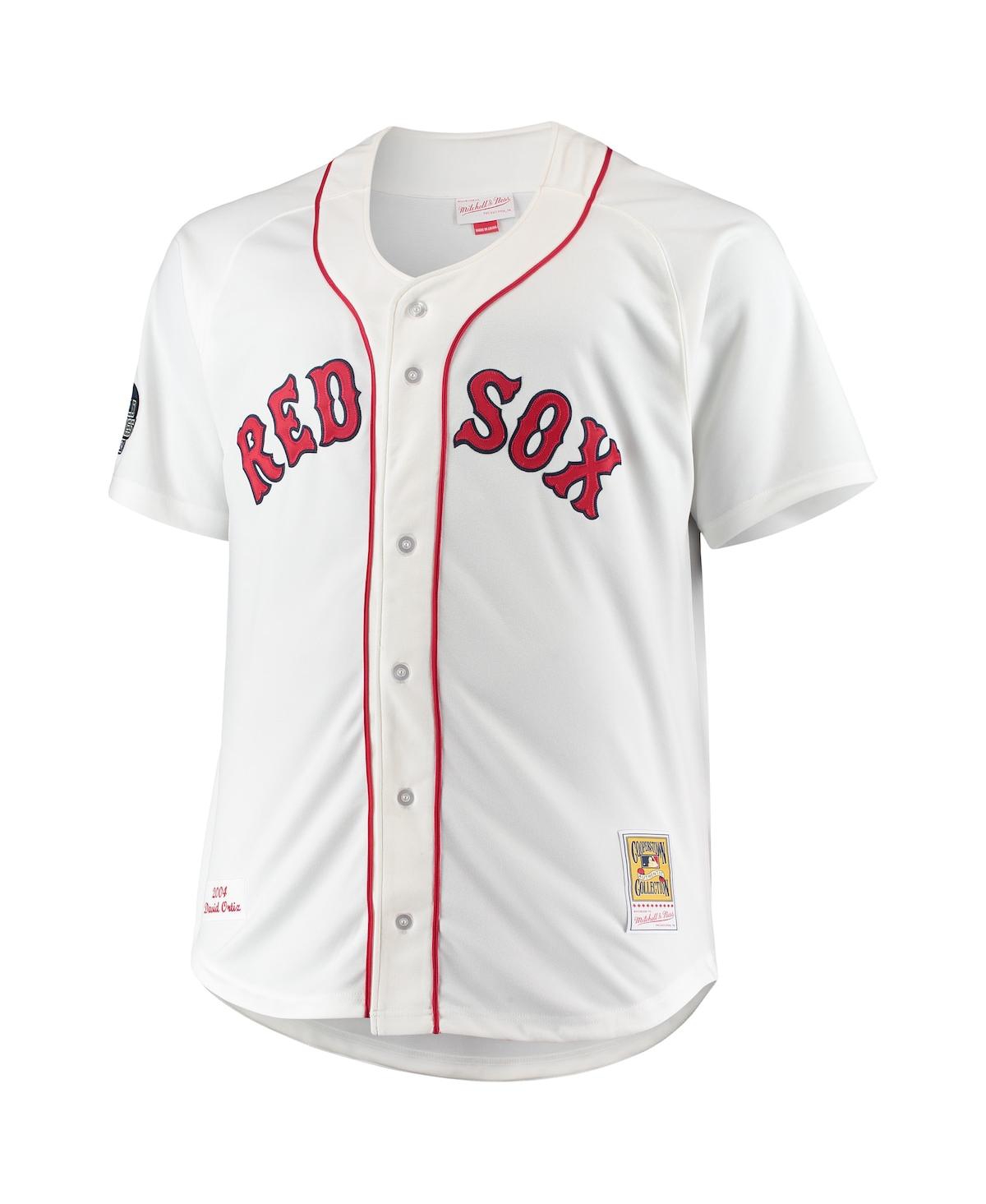 Men's David OrtizBoston Red Sox Big and Tall Home Authentic Player Jersey - White