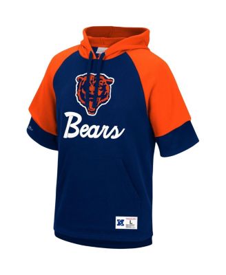 Men's Navy Chicago Bears Home Advantage Raglan Short Sleeve Pullover Hoodie