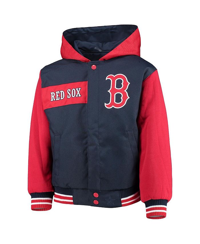 Boston Red Sox JH Design Reversible Fleece Full-Snap Hoodie Jacket - Navy