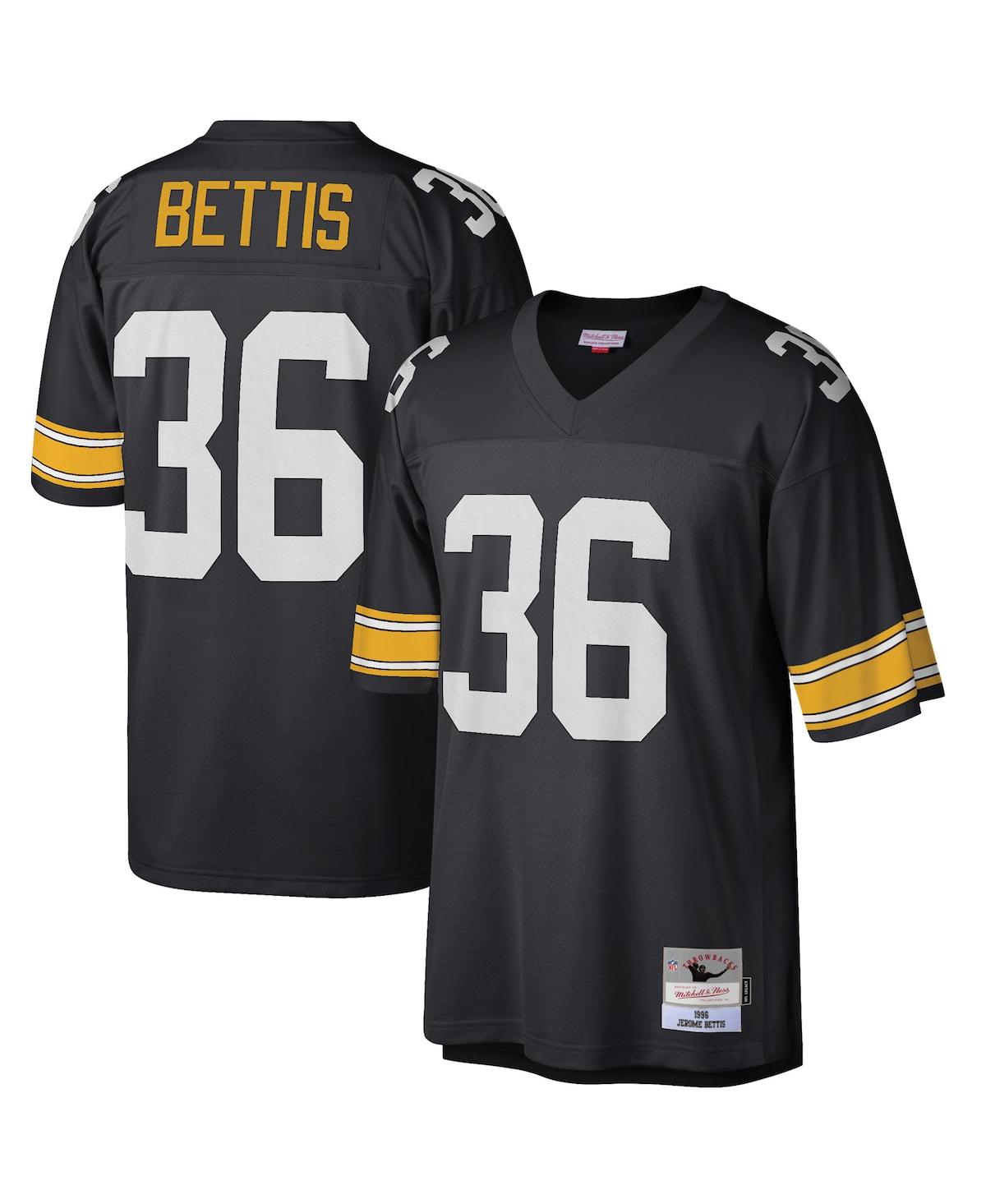 Men's Jerome BettisPittsburgh Steelers Big and Tall 1996 Retired Player Replica Jersey - Black
