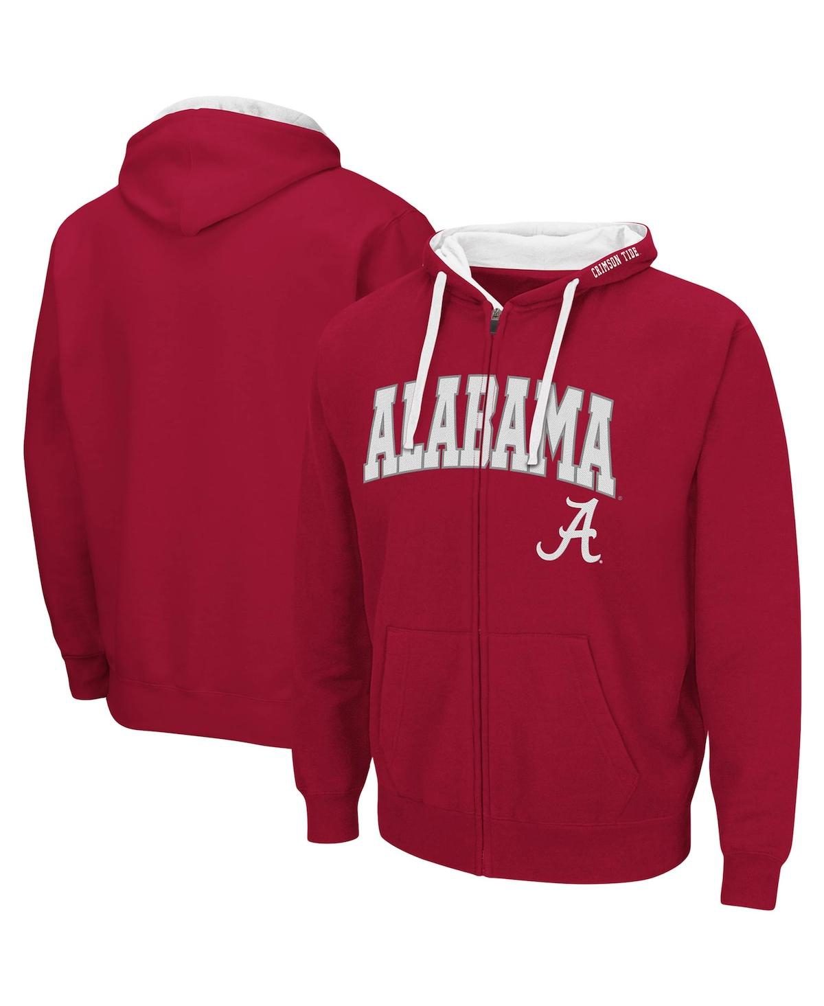 Colosseum Men's Crimson Alabama Crimson Tide Big And Tall Full-zip Hoodie In Crimson