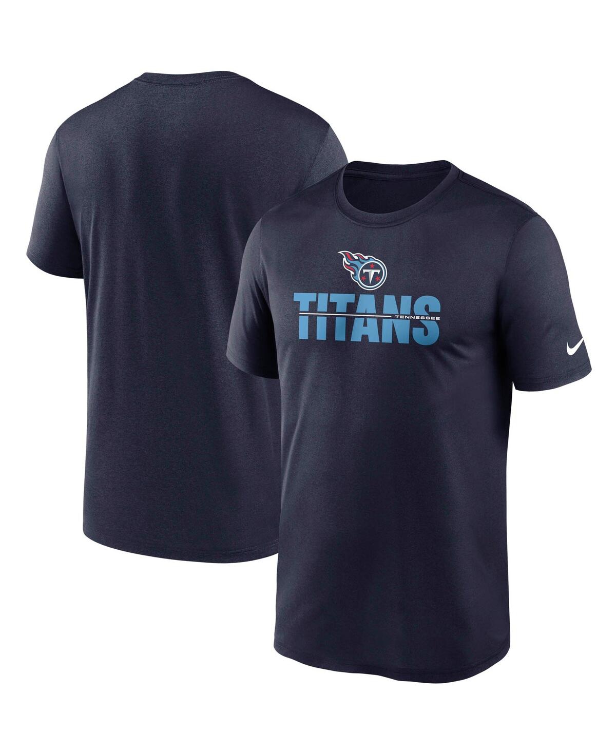 Men'sTennessee Titans Legend Microtype Performance T-shirt - Navy