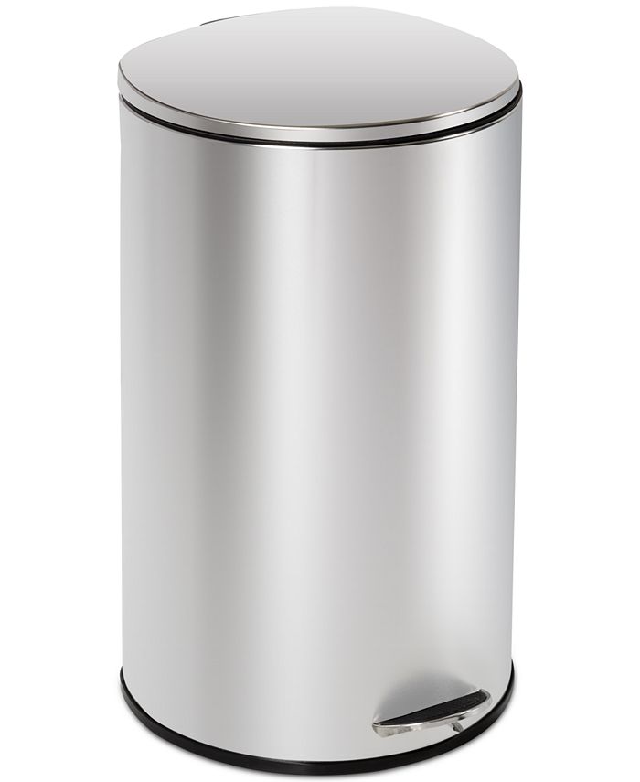 Tall round trash can