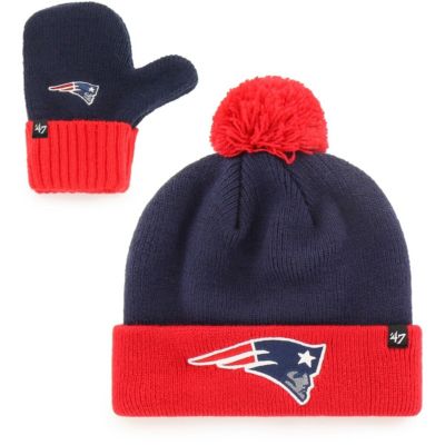 '47 Brand - Infant New England Patriots Bam Bam Cuffed Knit Hat & Mittens Set