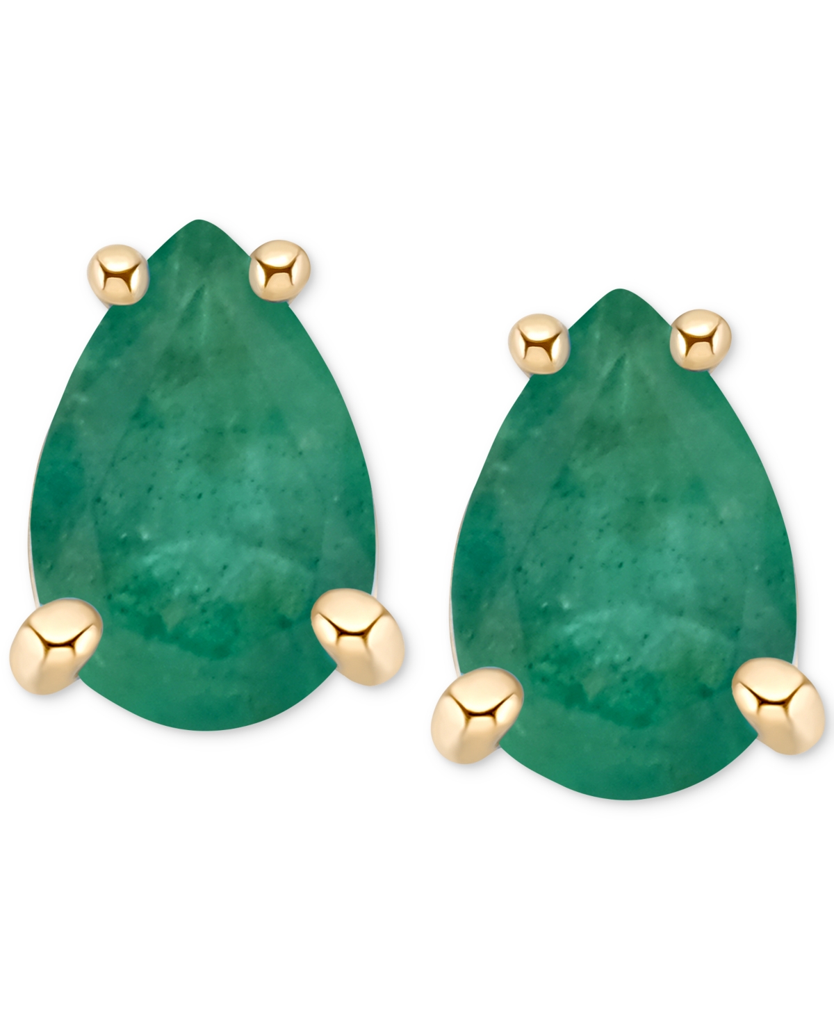 Sapphire Pear-Cut Stud Earrings (1 ct. t.w.) in 14k Gold (Also & Ruby) - Emerald