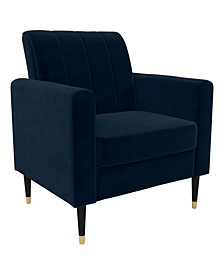 Sheahan Mid-Century Modern Channel-Tufted Armchair