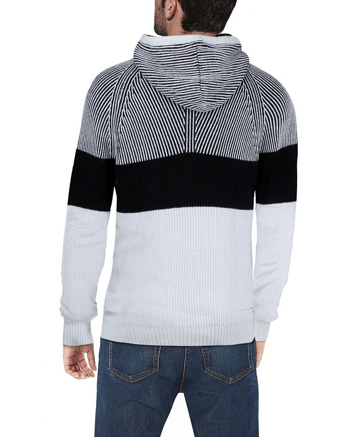 X-Ray Men's Color Blocked Hooded Sweater & Reviews - Sweaters - Men ...