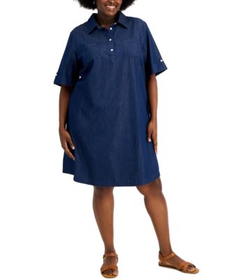 karen scott chambray shirtdress