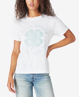 Lucky Brand Faded Clover Boyfriend T 