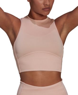 adidas Women s Ribbed Open Back Cropped Top Macy s