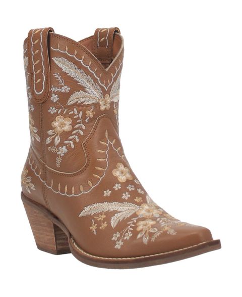 Женские ботинки Dingo Primrose Leather Booties, цвет: Коричневый