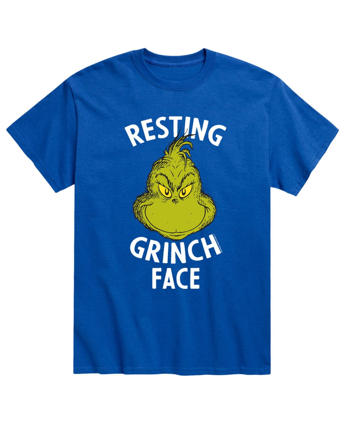 Airwaves Men's Dr. Seuss The Grinch Face T-shirt In Blue 
