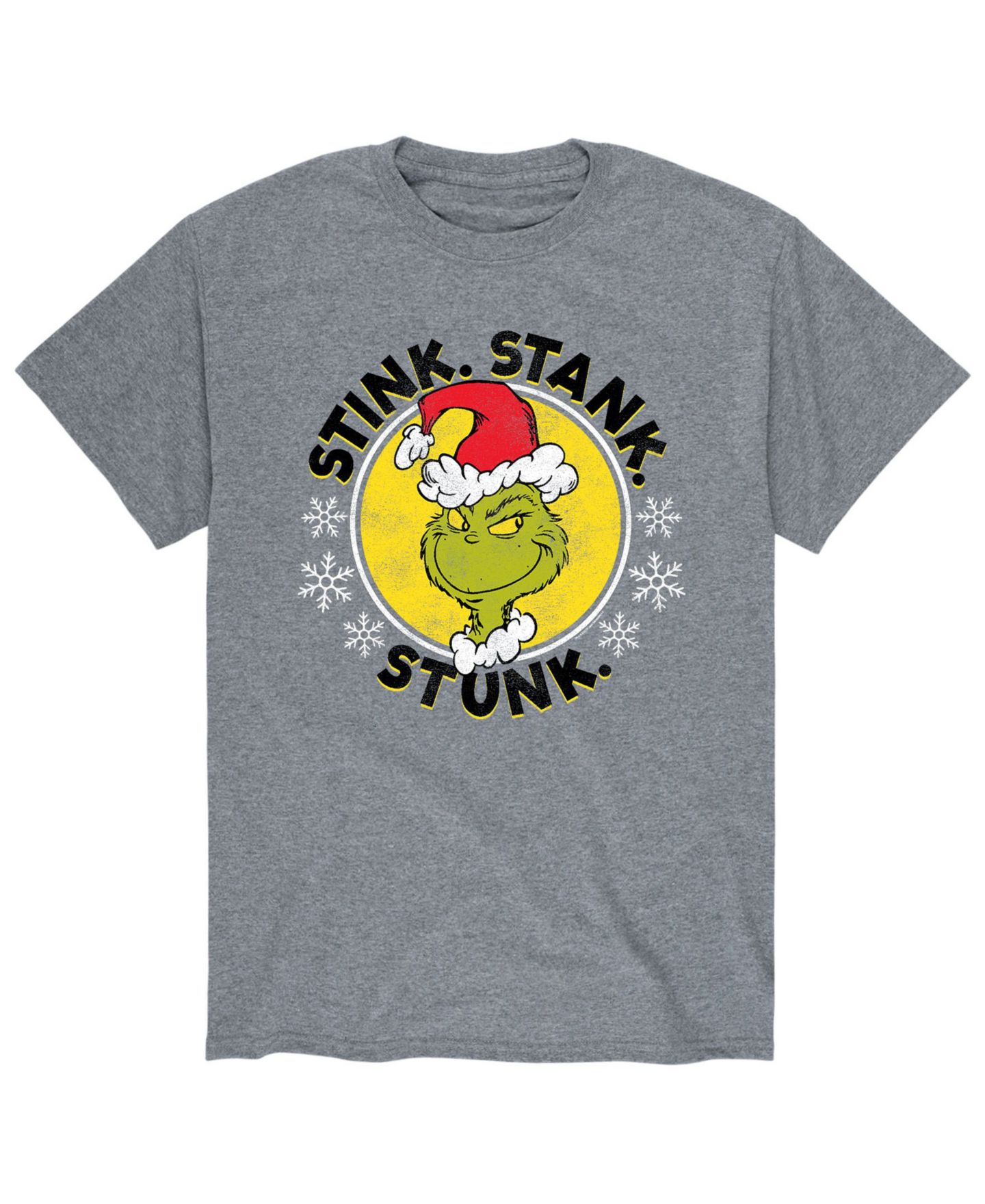 Мужская футболка AIRWAVES Dr. Seuss The Grinch Stink Stank Stunk, цвет: Серый — фото 1