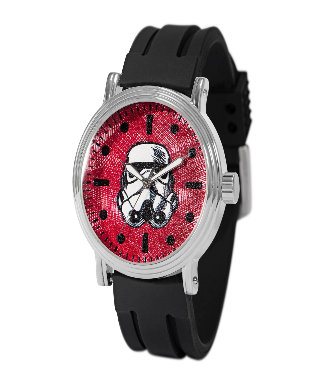 ewatchfactory Men's Disney Star Wars Alloy Black Rubber Strap Watch 44mm