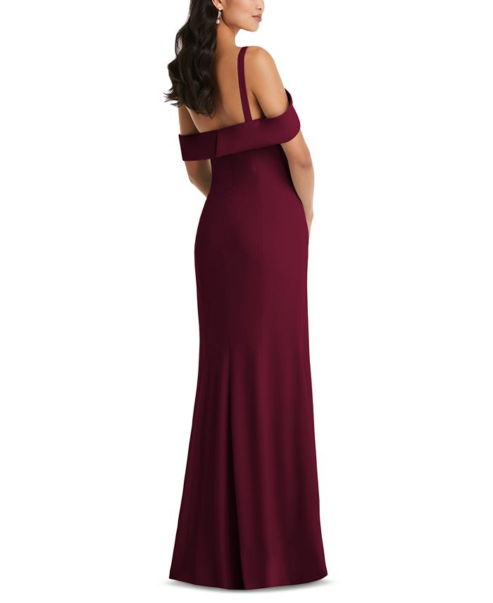 After Six One-Shoulder Slit-Font Gown & Reviews - Dresses - Women - Macy's