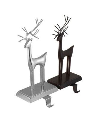 Oil Rubbed Reindeer Christmas Stocking Holders, Set of 2