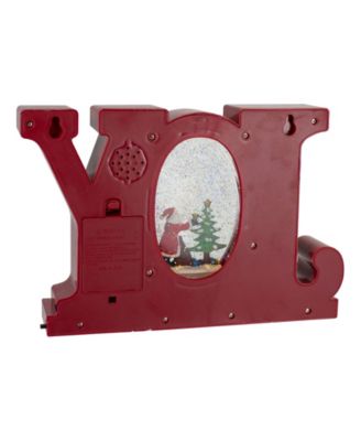 11" LED Lighted Joy Christmas Glitter Snow Globe